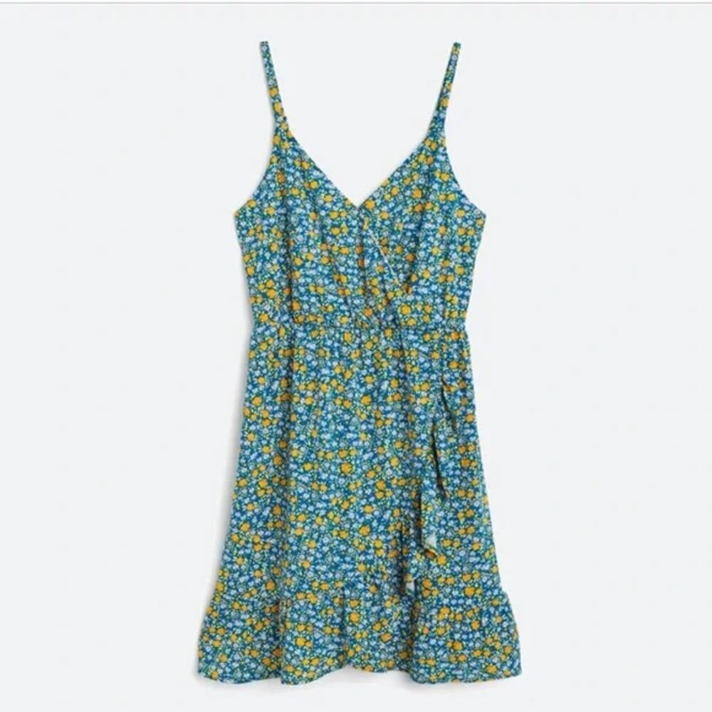 Kaileigh Women's Multicolor Floral‎ Sleeveless Cami Ruffle Mini Dress Size MP